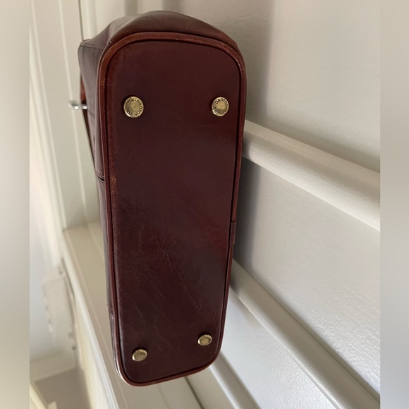 Oroton Brown Cowhide Satchel/Hobo Bag - Picture 4 of 12